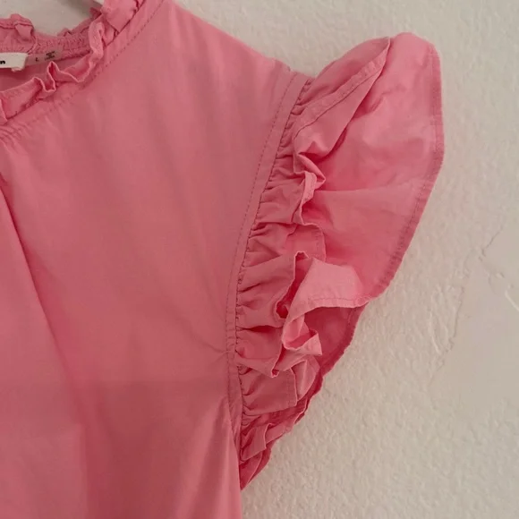 Pink Ruffled Mini Dress - Picture 3 of 5